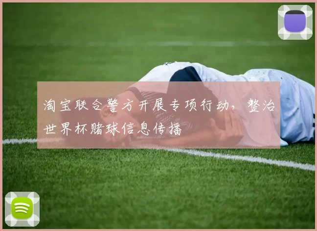 淘宝联合警方开展专项行动,整治世界杯赌球信息传播