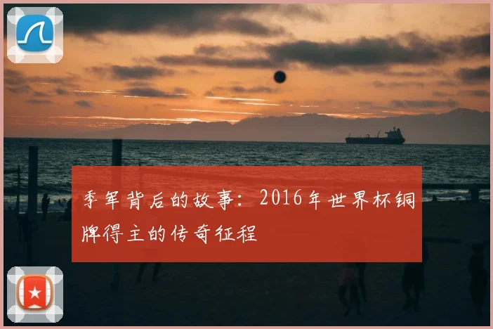 季军背后的故事：2016年世界杯铜牌得主的传奇征程